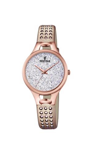 Festina Damen Analog Quarz Uhr mit Leder Armband F20408/1 von Festina