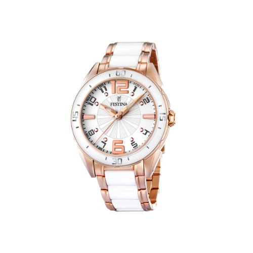 Festina Damen-Armbanduhr Trend Ceramic Analog Quarz Verschiedene Materialien F16397/1 von Festina