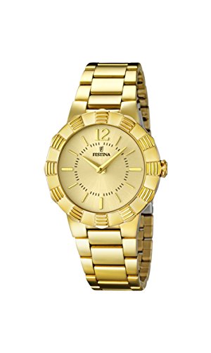 Festina Damen-Armbanduhr XS Analog Quarz Edelstahl F16732/2 von Festina