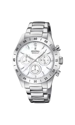 Festina Damen Chronograph Quarz Uhr mit Edelstahl Armband F20397/1 von Festina