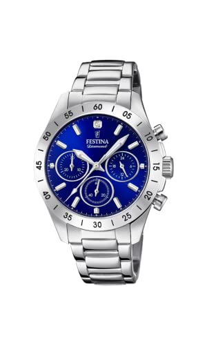 Festina Damen Chronograph Quarz Uhr mit Edelstahl Armband F20397/2 von Festina