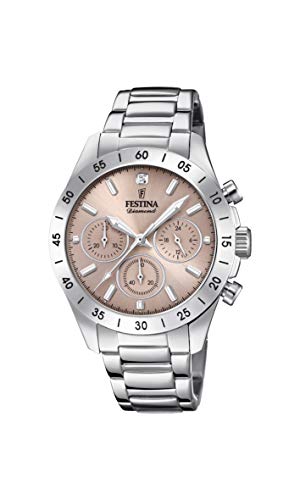 Festina Damen Chronograph Quarz Uhr mit Edelstahl Armband F20397/3 von Festina