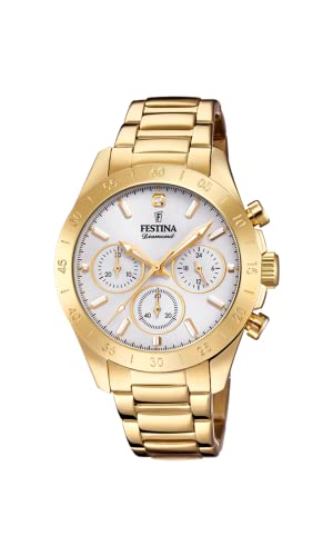 Festina Damen Chronograph Quarz Uhr mit Edelstahl Armband F20400/1 von Festina