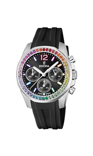 Festina Damen. Analog Quarz Uhr mit Gummi Armband F20610/3 von Festina