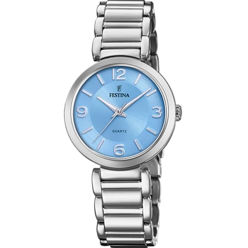 Festina Damenuhr F20212/C Outlet Gehäuse aus Edelstahl 316L Grau Armband aus Edelstahl 316L Grau, Azur von Festina