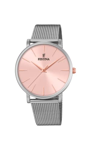 Festina Damen Analog Quarz Uhr mit Edelstahl Armband F20475/2 von Festina