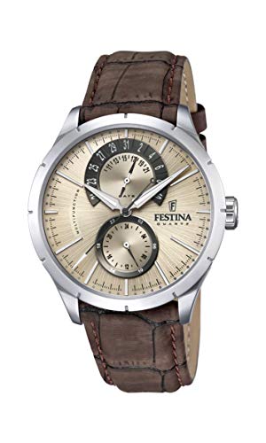 Festina Herren Analog Quarz Uhr mit Leder Armband F16573/9 von Festina