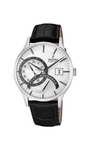 Festina Herren Analog Quarz Uhr mit Leder Armband F16983/1 von Festina