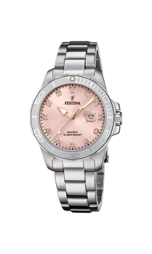 Festina Damen Analog Quarz Uhr mit Edelstahl Armband F20503/2 von Festina