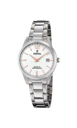 Festina Herren Analog Quarz Uhr mit Edelstahl Armband F20509/2 von Festina