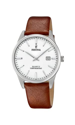 Festina Herren Analog Quarz Uhr mit Leder Armband F20512/2 von Festina