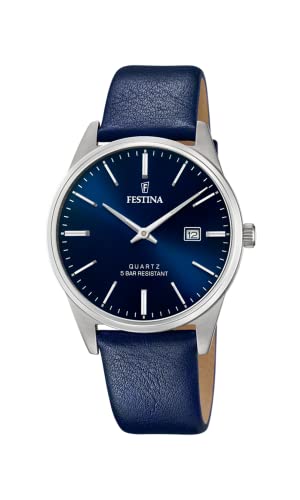 Festina Herren Analog Quarz Uhr mit Leder Armband F20512/3 von Festina