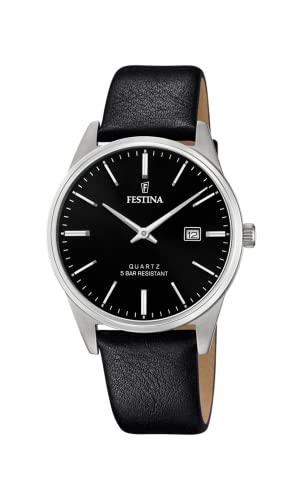 Festina Herren Analog Quarz Uhr mit Leder Armband F20512/4 von Festina