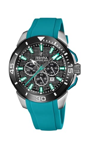 Festina Herren Analog Quarz Uhr mit Silikon Armband F20642/3 von Festina