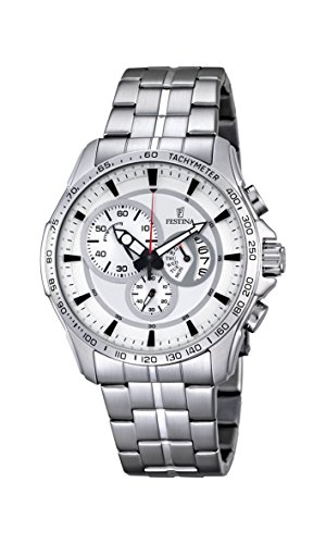 Festina Herren Chronograph Quarz Uhr mit Edelstahl Armband F6849/1 von Festina