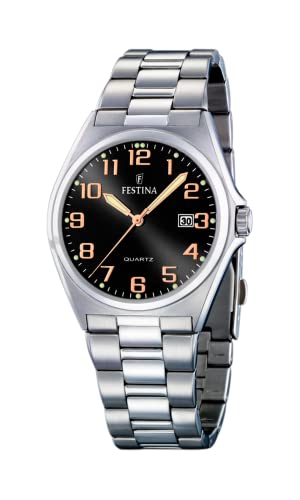 Festina Herren Analog Quarz Uhr mit Edelstahl Armband F16374/8 von Festina