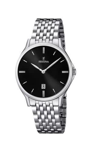 Festina Herren Analog Quarz Uhr mit Edelstahl Armband F16744/4 von Festina