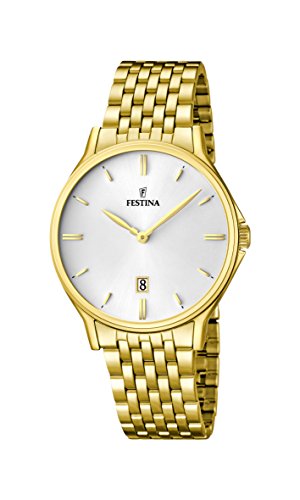 Festina Herren Analog Quarz Uhr mit Edelstahl Armband F16746/1 von Festina