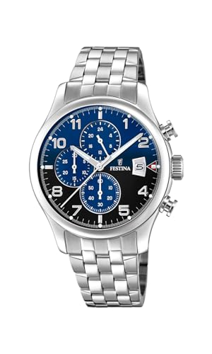 Festina Herren Analog Quarz Uhr mit Edelstahl Armband F20374/8 von Festina