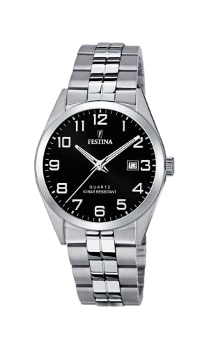 Festina Herren Analog Quarz Uhr mit Edelstahl Armband F20437/4 von Festina