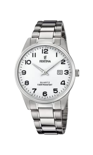 Festina Herren Analog Quarz Uhr mit Edelstahl Armband F20511/1 von Festina