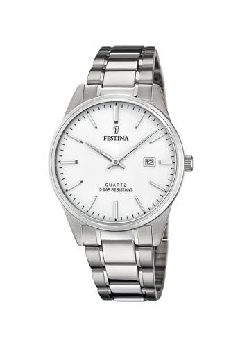 Festina Herren Uhr Klassik Edelstahl Armband von Festina
