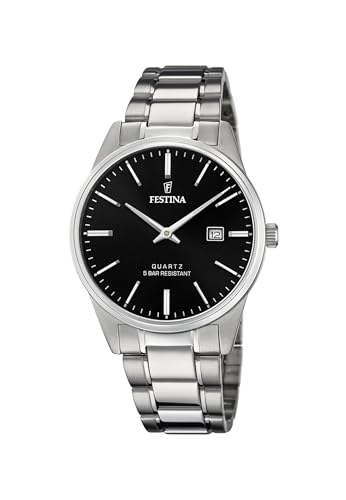 Festina Herren Uhr Klassik Edelstahl Armband von Festina