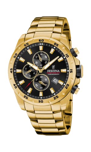 Festina Herren Analog Quarz Uhr mit Edelstahl Armband F20541/4 von Festina