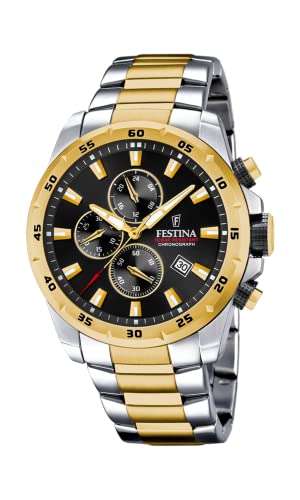 Festina Unisex-Erwachsene Analog Quarz Uhr mit Edelstahl Armband F20562/4 von Festina