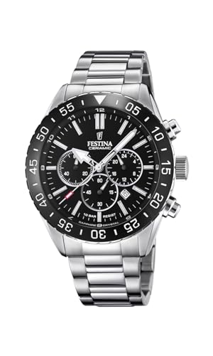 Festina Herren Analog Quarz Uhr mit Edelstahl Armband F20575/3 von Festina