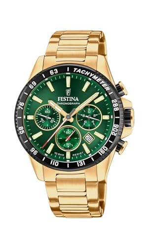 Festina Herren Analog Quarz Uhr mit Edelstahl Armband F20634/4 von Festina