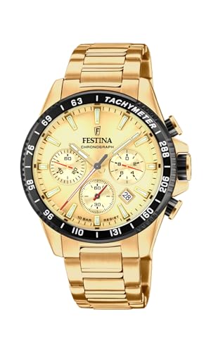 Festina Herren Analog Quarz Uhr mit Edelstahl Armband F20634/6 von Festina