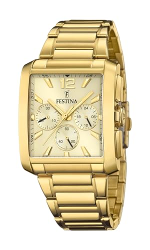 Festina Herren Analog Quarz Uhr mit Edelstahl Armband F20638/2 von Festina