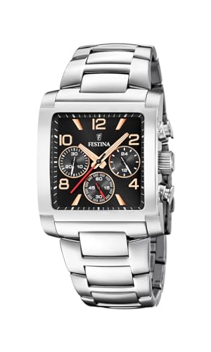 Festina Herren Analog Quarz Uhr mit Edelstahl Armband F20652/4 von Festina