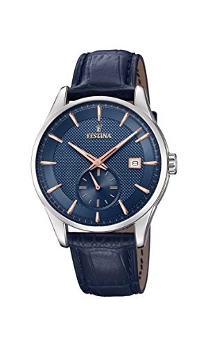 Festina Herren Analog Quarz Uhr mit Leder Armband F20277/2 von Festina