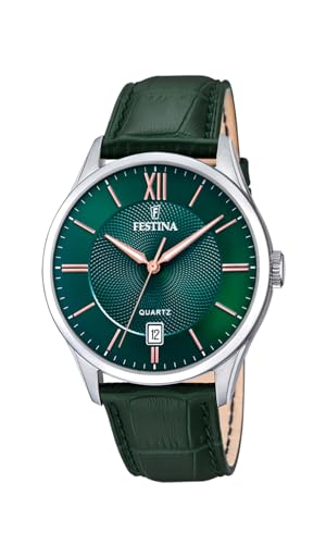 Festina Herren Analog Quarz Uhr mit Leder Armband F20426/7 von Festina