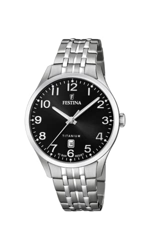 Festina Herren Analog Quarz Uhr mit Titan Armband F20466/3 von Festina