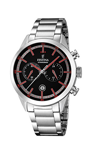 Festina Herren-Armbanduhr Chronograph Quarz Edelstahl F16826/6 von Festina