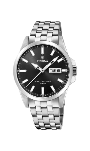 Festina Herren Analog Quarz Uhr mit Edelstahl Armband F20357/4 von Festina