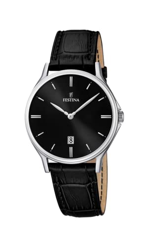 Festina Herren Uhr Klassik Leder Armband von Festina