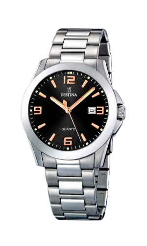 Festina Herren-Armbanduhr XL Klassik Analog Edelstahl F16376/6 von Festina