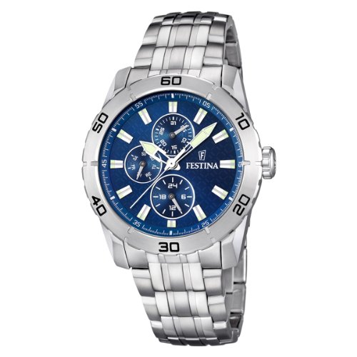 Festina Herren-Armbanduhr XL Sport Multifunktion Analog Quarz Edelstahl F16606/2 von Festina