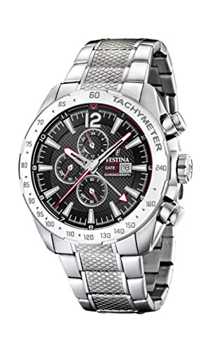 Festina Herren Chronograph Quarz Uhr mit Edelstahl Armband F20439/4 von Festina