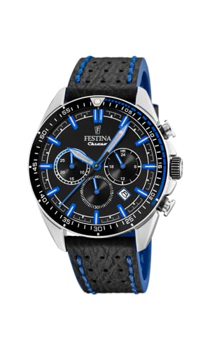 Festina Herren Chronograph Quarz Uhr mit Leder Armband F20377/3 von Festina