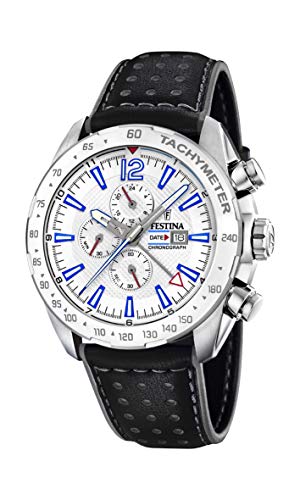 Festina Herren Chronograph Quarz Uhr mit Leder Armband F20440/1 von Festina