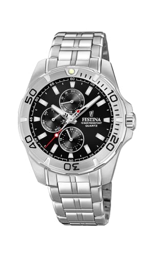 Festina Herren Multi Zifferblatt Quarz Uhr mit Edelstahl Armband F20445/3 von Festina