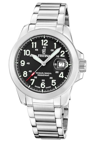 Festina Herren-Quarzuhr Stahl/Schwarz mit 3 Bändern F20081/4 von Festina