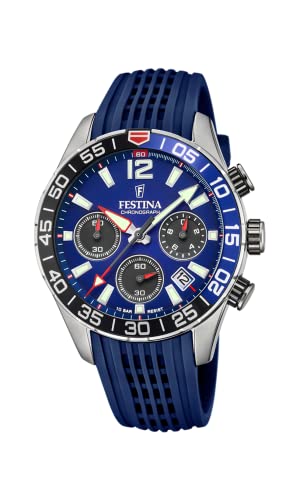 Festina Herren Analog Quarz Uhr mit Silikon Armband F20517/1 von Festina