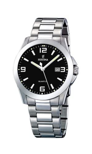 Festina Herren Analog Quarz Uhr mit Edelstahl Armband F16376/4 von Festina