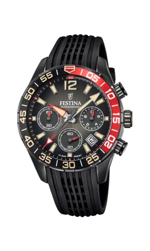 Festina Herren Analog Quarz Uhr mit Silikon Armband F20518/3 von Festina